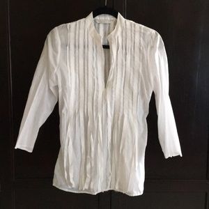 🔥TWEEDS 100% cotton sheer white top - M